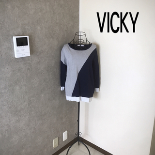 VICKY - ビッキー♡バイカラーカットソー