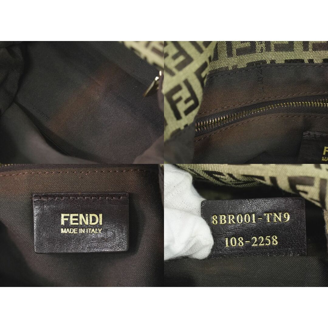 FENDI(フェンディ)の本物 フェンディ FENDI マンマバケット ズッキーノ ショルダーバッグ キャンバス ベージュ 8BR001 Mamma Baguette バッグ 中古 レディースのバッグ(ショルダーバッグ)の商品写真
