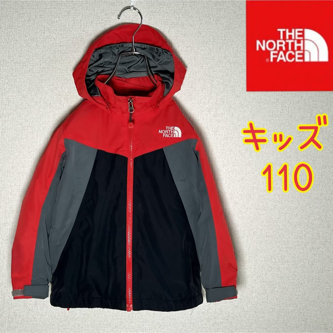 ノースフェイス マウンテンパーカー レッド ブラック キッズ110 ノースフェイス マウンテンパーカー レッド ブラック キッズ110