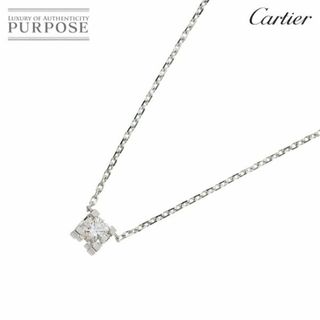 カルティエ(Cartier)のカルティエ Cartier Cドゥ ダイヤ 0.18ct E/VVS2/3EX ネックレス 42cm K18 WG 750【証明書・鑑定書付き】VLP 90212474(ネックレス)