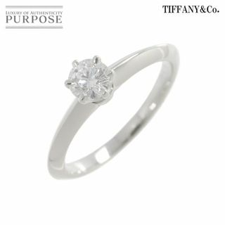 ティファニー(Tiffany & Co.)のティファニー TIFFANY&Co. ソリティア ダイヤ 0.26ct E/VVS2 5号 リング Pt 指輪【鑑定書付き】VLP 90212973(リング(指輪))