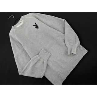 プレイボーイ(PLAYBOY)のプレイボーイ スウェット sizeS/グレー ◇■ レディース(トレーナー/スウェット)