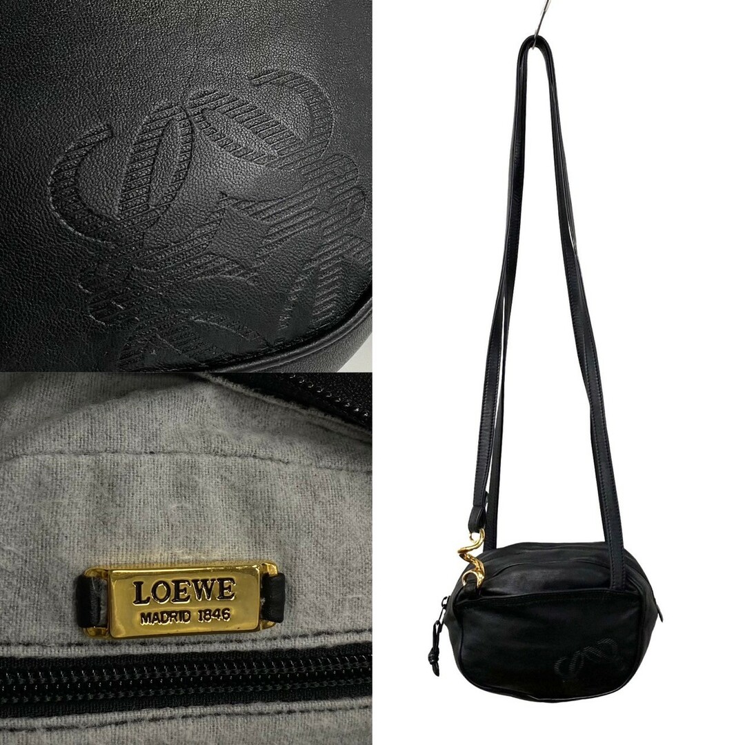 Lauerictyロエベ LOEWE Loewe ショルダーバッグ クロスバッグ ナッパ ブラック