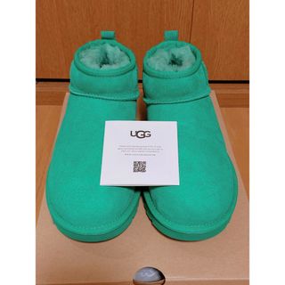 【箱あり】UGG CLASSIC ULTRA MINI  グリーン(ブーツ)