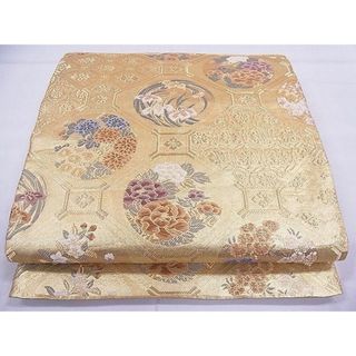 平和屋1■佐賀錦　両面　六通柄袋帯　蜀江花文　金糸　逸品　ap5173(帯)