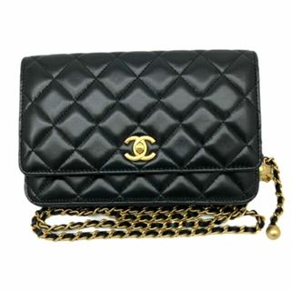 シャネル(CHANEL)のCHANEL　シャネル　マトラッセ　ボールチェーンウォレット　ラムスキン　AP1450 ゴールド　G金具　レザー　ブラック　財布　長財布　レディース　メンズ　ユニセックス(財布)