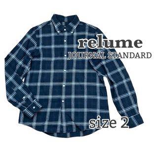 ジャーナルスタンダードレリューム(JOURNAL STANDARD relume)のrelume ジャーナルスタンダード チェックシャツ ブラック 2(シャツ/ブラウス(長袖/七分))