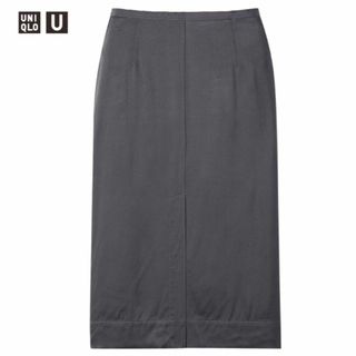 ユニクロ(UNIQLO)の未使用【UNIQLO/ユニクロ】スリット入 サテンミディスカート サイズ:67(ひざ丈スカート)