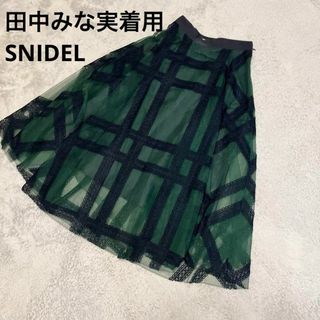 スナイデル(SNIDEL)の【田中みなみ着用】 SNIDEL チュールエンブロイダリースカート S(ロングスカート)