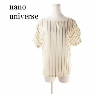 ナノユニバース(nano・universe)のナノユニバース ブラウス デコルテ 半袖 ストライプ 36 210427YH3A(シャツ/ブラウス(半袖/袖なし))