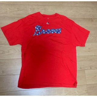 マジェスティック(Majestic)のmajesticアトランタブレイブスMLBエバンガティスTシャツ2XL(ウェア)