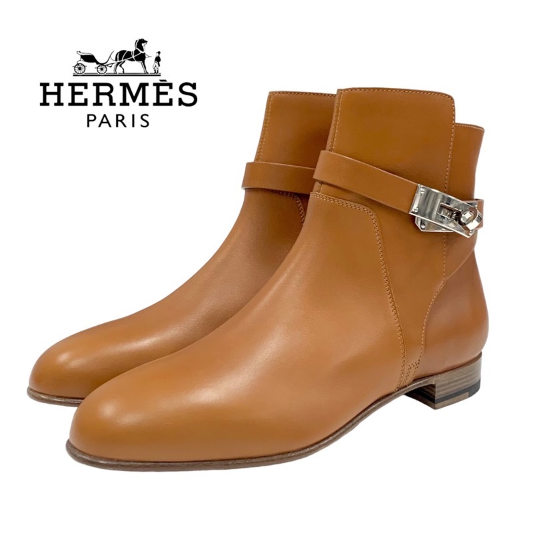 Hermes(エルメス)の未使用 エルメス HERMES ネオ ブーツ ショートブーツ 靴 シューズ ケリー金具 レザー ブラウン レディースの靴/シューズ(ブーツ)の商品写真