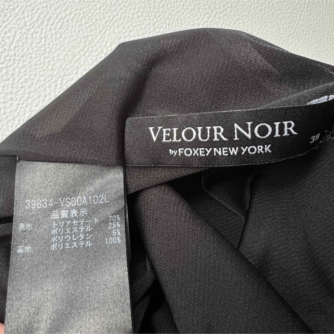 FOXEY NEW YORK(フォクシーニューヨーク)の美品　VELOUR NOIR FOXEY フォクシー　ベロアワンピース　ドレス レディースのワンピース(ひざ丈ワンピース)の商品写真