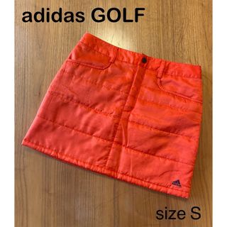 アディダス(adidas)のアディダス ゴルフウェア レディース スカート オレンジ サイズS 中綿 秋冬(ウエア)