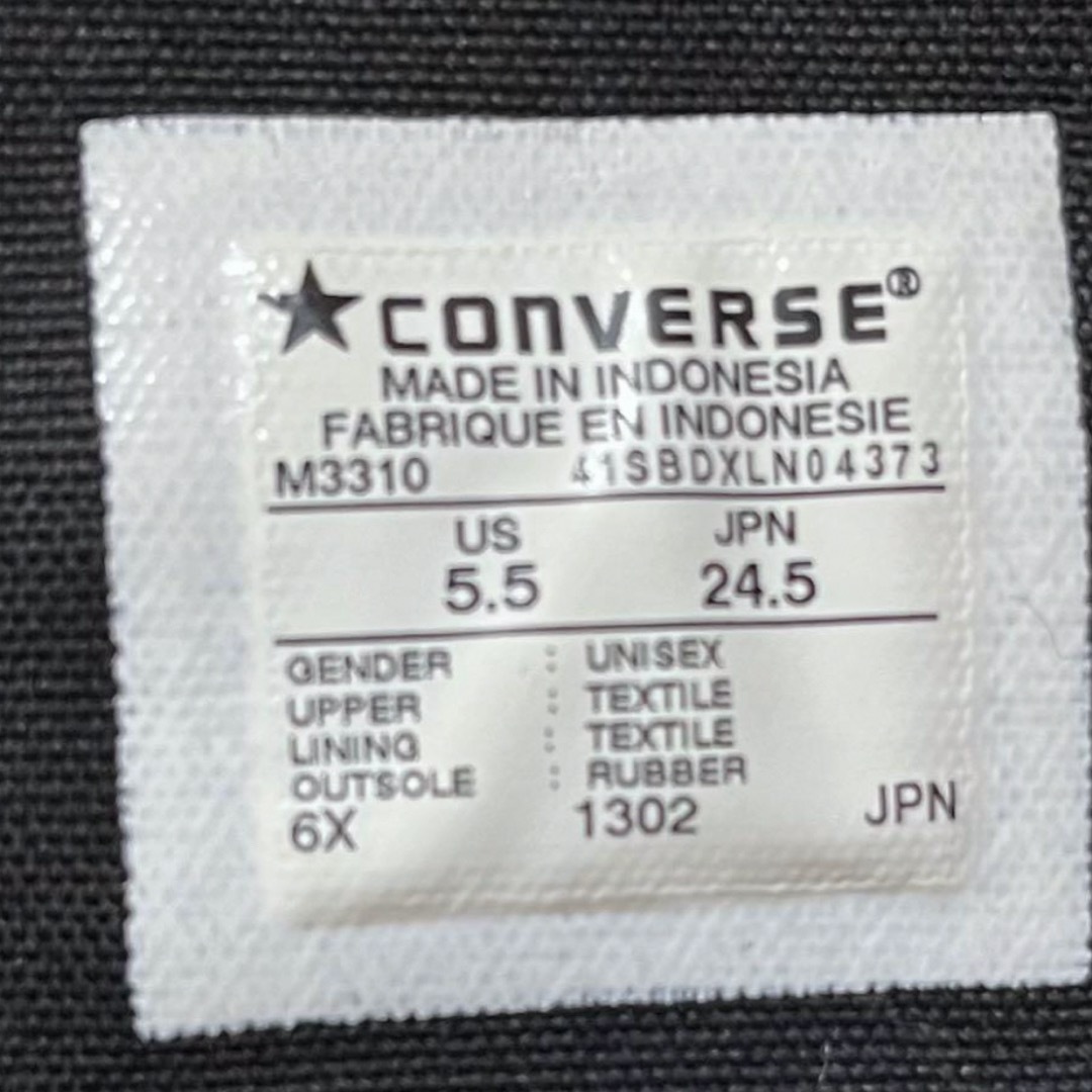 ALL STAR（CONVERSE）(オールスター)のコンバース　オールスター　ブラックモノクローム　オールブラック　24.5 美品 レディースの靴/シューズ(スニーカー)の商品写真