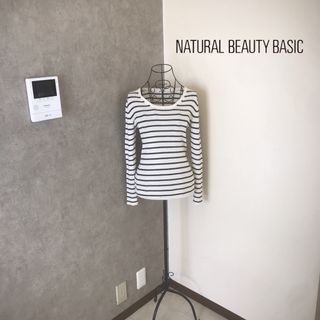 ナチュラルビューティーベーシック(NATURAL BEAUTY BASIC)のナチュラルビューティーベーシック♡1度着用　ボーダーカットソー(カットソー(長袖/七分))