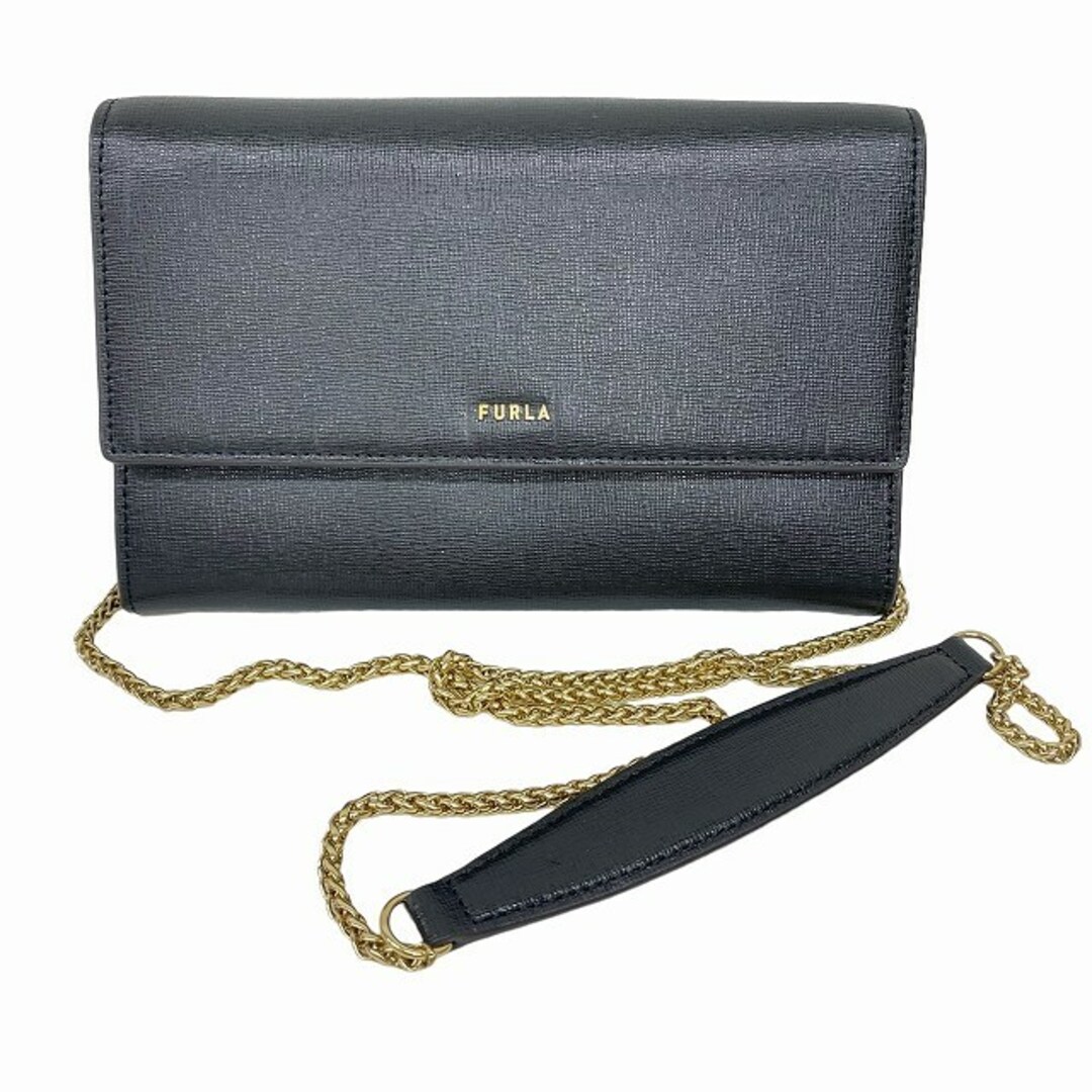 Furla(フルラ)のフルラ FURLA BABYLON CHAIN WALLET 長財布 黒 レディースのバッグ(ショルダーバッグ)の商品写真