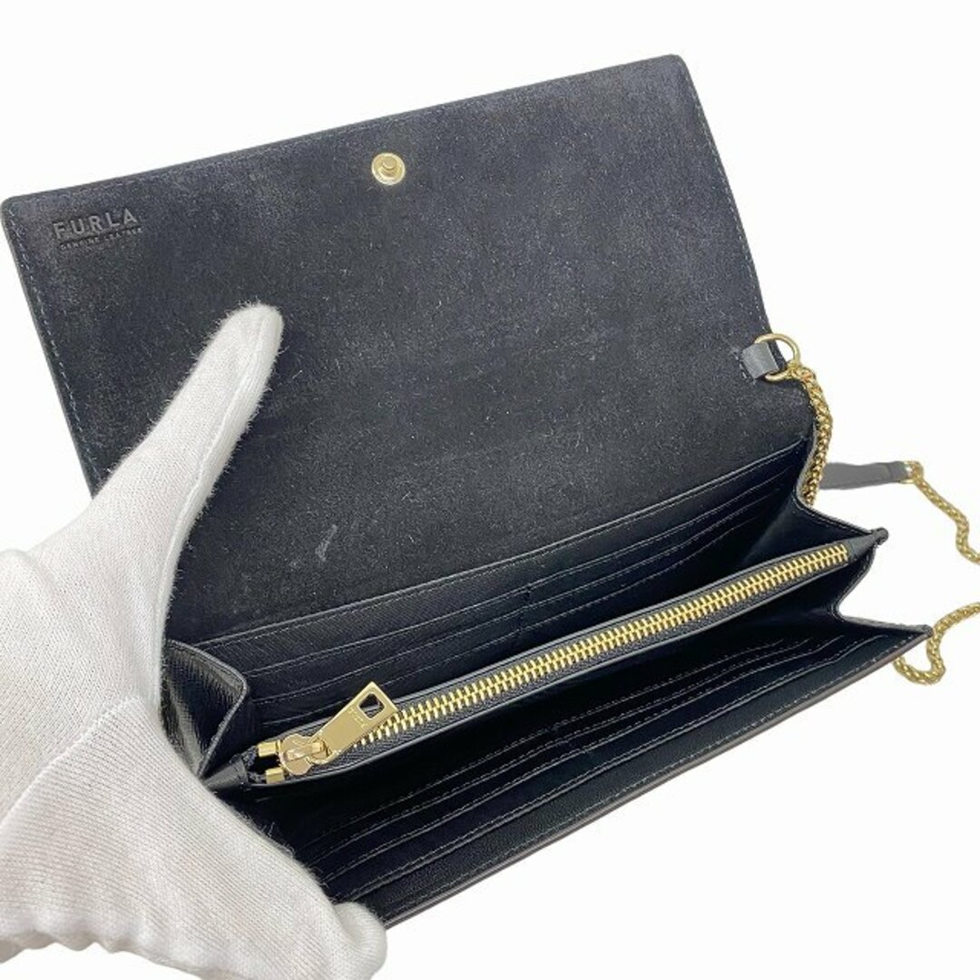 Furla(フルラ)のフルラ FURLA BABYLON CHAIN WALLET 長財布 黒 レディースのバッグ(ショルダーバッグ)の商品写真