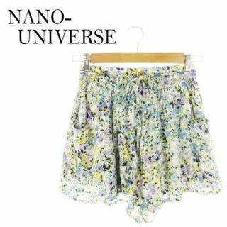 ナノユニバース(nano・universe)のナノユニバース ショートパンツ キュロット 花柄 F 緑 211029AH9A(ショートパンツ)