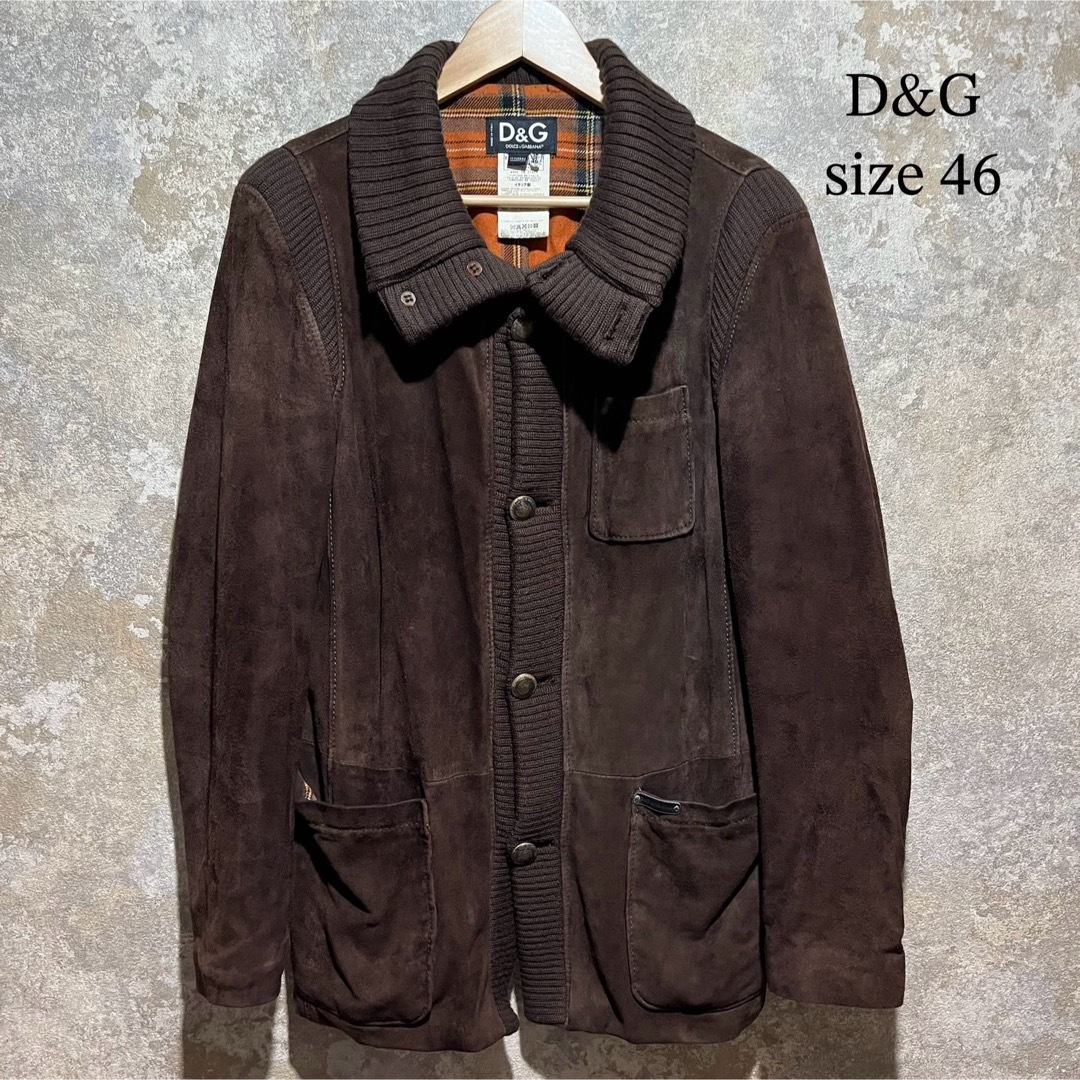 D&G(ディーアンドジー)のイタリア製 D&G スエードレザージャケット DOLCE&GABBANA メンズのジャケット/アウター(レザージャケット)の商品写真