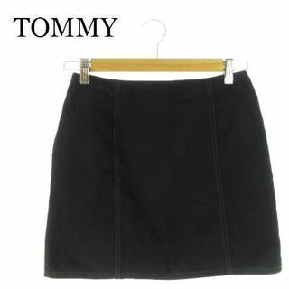 トミー(TOMMY)のトミー ミニスカート 星ポケット ロゴ刺繍 S 黒 211117AH7A(ミニスカート)