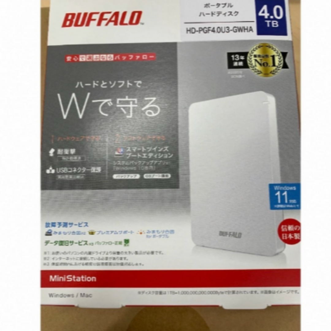 PC周辺機器 Buffalo - BUFFALO HD-PGF4.0U3-GWHA