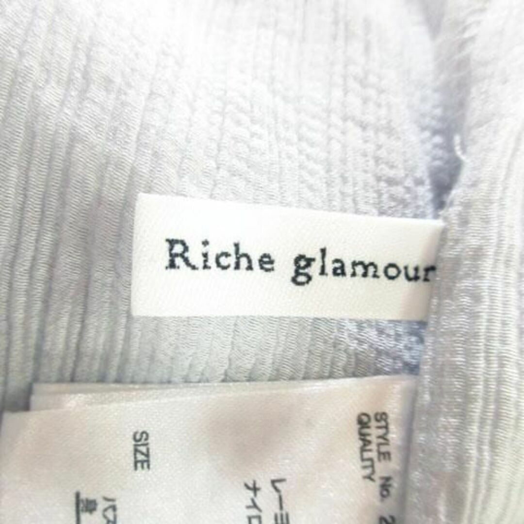 Riche glamour(リシェグラマー)のリシェグラマー ワンピース 半袖 楊柳 透け感 グレー 220419AH1A レディースのワンピース(ロングワンピース/マキシワンピース)の商品写真