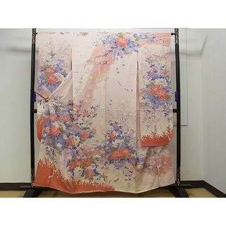 平和屋1■豪華振袖　花籠文　銀彩　逸品　kb3144(振袖)