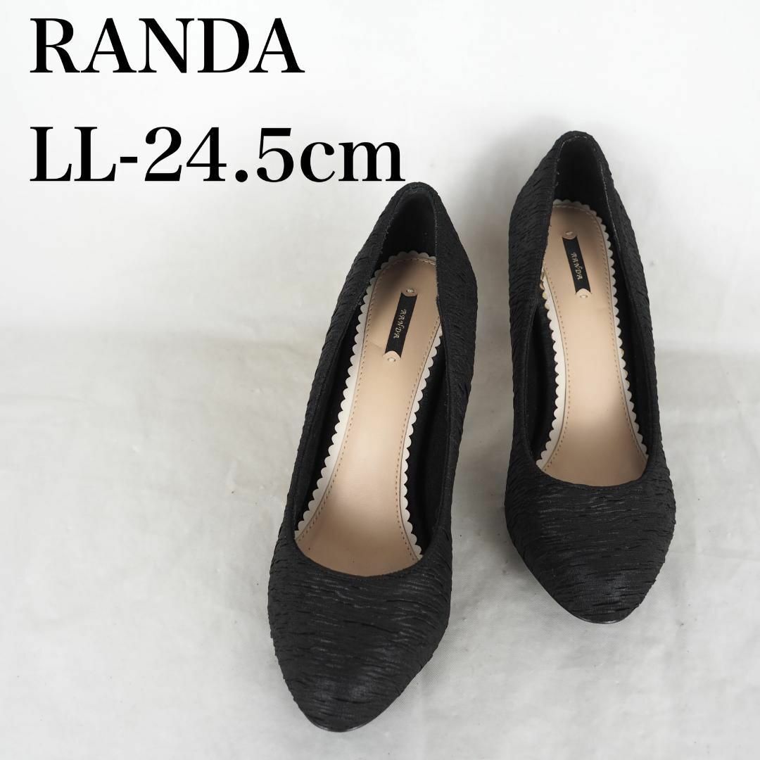 RANDA*ランダ*パンプス*LL-24.5cm*黒*M4489