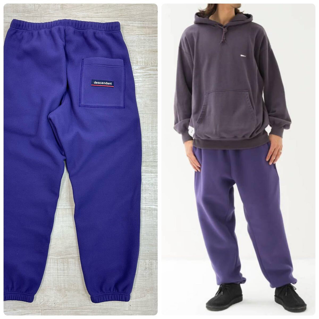 その他23aw 未使用 ディセンダント ヘヴィウェイト フリース パンツ PURPLE