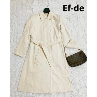 エフデ(ef-de)のEf-de エフデ   アンゴラ＆ウール  ロング丈コート Aライン  ベルト付(ロングコート)