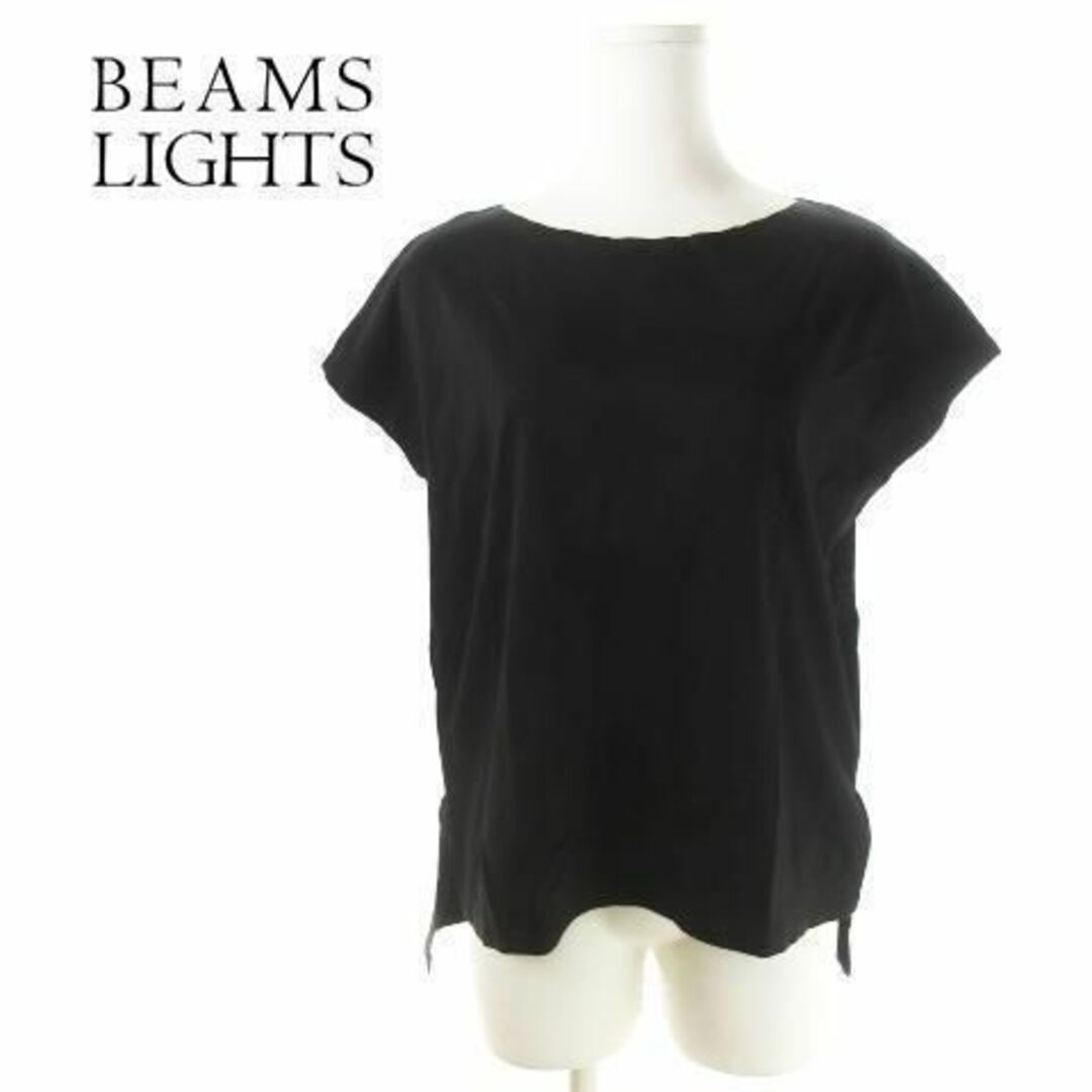 BEAMS LIGHTS(ビームスライツ)のビームスライツ 半袖カットソー ラウンドネック 38 黒 210508MN4A レディースのトップス(カットソー(半袖/袖なし))の商品写真