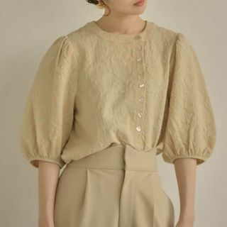 トゥデイフル(TODAYFUL)のEaphi volume sleeve jacquard blouse(シャツ/ブラウス(半袖/袖なし))