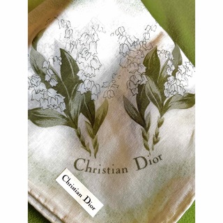 クリスチャンディオール(Christian Dior)のChristian Dior スズラン模様ハンカチ(ハンカチ)