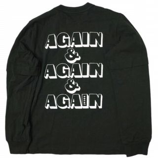 サカイ(sacai)のsacai サカイ 22SS AGAIN & AGAIN & AGAIN L/S T-SHIRT ロゴプリント ロングスリーブTシャツ 22-0445S 1 BLACK 長袖 トップス【中古】【sacai】(Tシャツ/カットソー(七分/長袖))