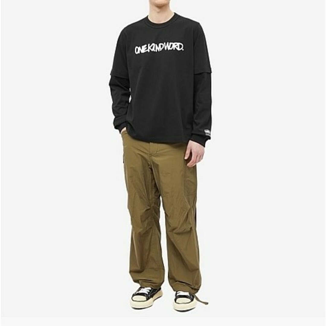 sacai(サカイ)のsacai サカイ 23SS Eric Haze ONEKINDWORD. L/S T-shirt ロゴプリント ロングスリーブTシャツ 23-0467S 1 BLACK 長袖 トップス【中古】【sacai】 メンズのトップス(Tシャツ/カットソー(七分/長袖))の商品写真