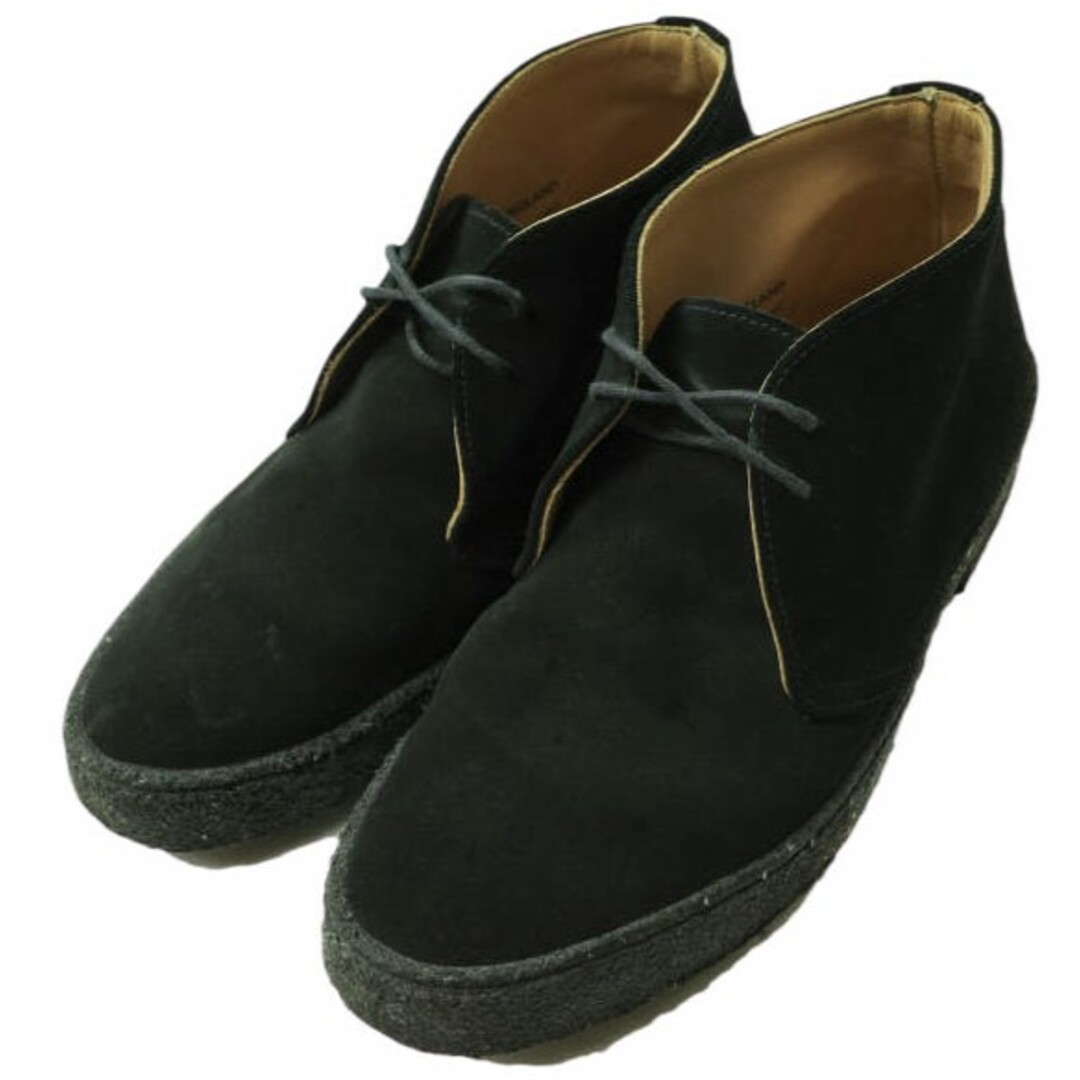 SANDERS x UNITED ARROWS サンダース ユナイテッドアローズ 別注 イギリス製 PLAYBOY CHUKKA スエードチャッカブーツ 9680BS UK7(25.5-26cm) ブラック クレープソール シューズ【SANDERS × UNITED ARROWS】靴/シューズ