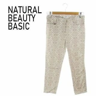 NATURAL BEAUTY BASIC - ナチュラルビューティーベーシック パンツ ストレッチ 柄 220226AH12A