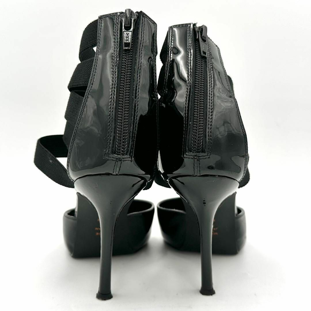 DIANA(ダイアナ)のDIANA ダイアナ アンクルストラップ ハイヒール エナメル ブラック 25㎝ レディースの靴/シューズ(ハイヒール/パンプス)の商品写真