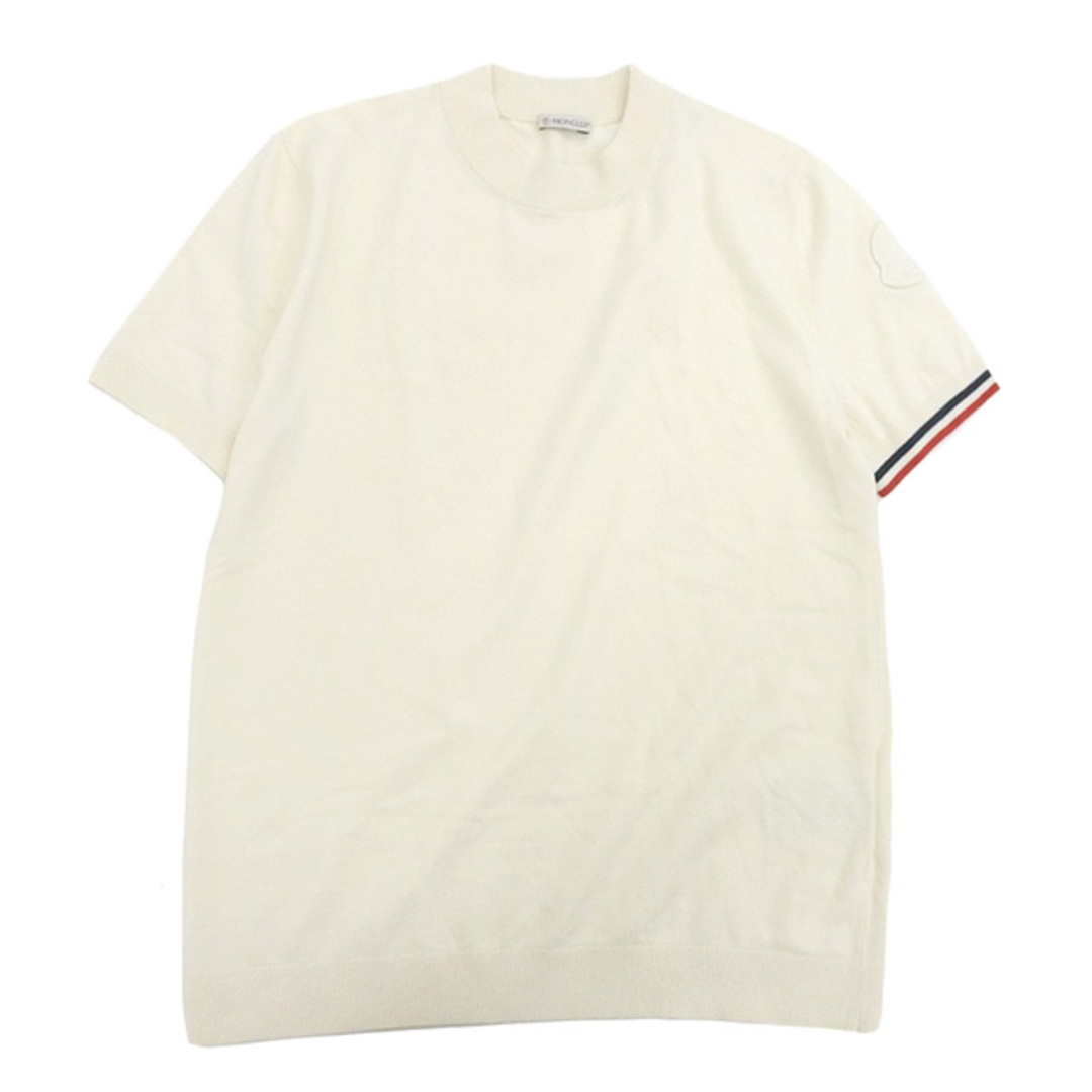 MONCLER モンクレール レーヨン ポリエステル GIROCOLLO TRICOT 半袖シャツ #M H10919C00018M1232 ホワイト gyその他