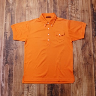 ジーユー(GU)のLサイズ 半袖ポロシャツ ジーユー メンズ GU sports オレンジ MC2(ポロシャツ)