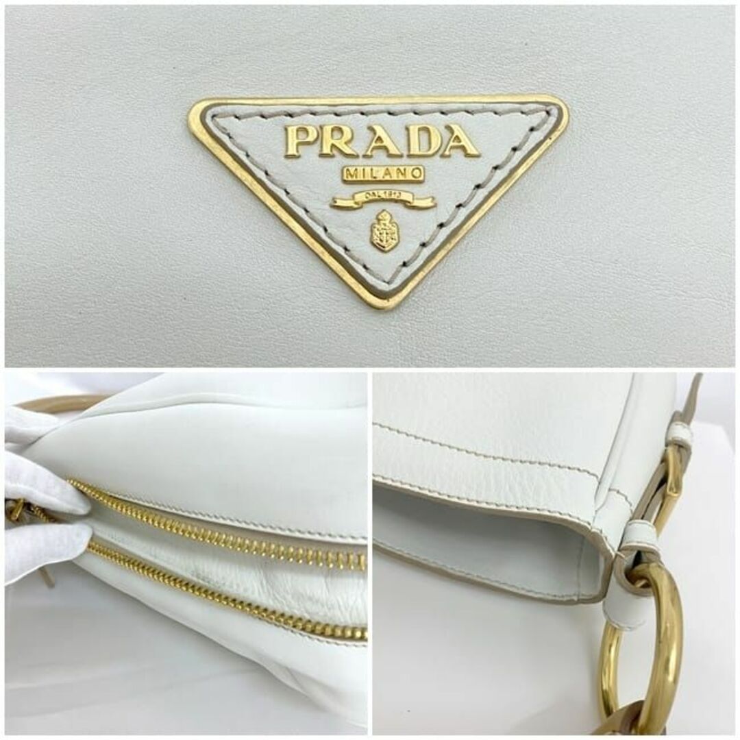 PRADA - プラダ ワンショルダー バッグ ホワイト ベージュの通販 by