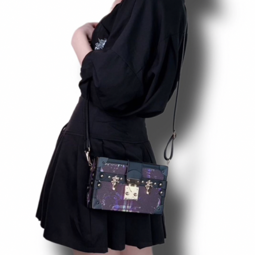 NieR Clothing(ニーアクロージング)のNieR 完売品 パープル ハンドバッグ ショルダーバッグ レディースのバッグ(ショルダーバッグ)の商品写真