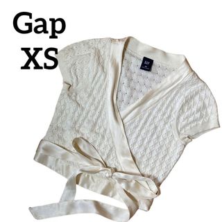 ギャップ(GAP)の【美品】Gap ボレロ 女の子 キッズ キレイめ ホワイト 腰紐可愛い XS(ボレロ)