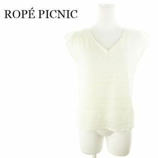 ロペピクニック(Rope' Picnic)のロペピクニック カットソー 総レース Vネック 半袖 220524AH7A(Tシャツ(半袖/袖なし))