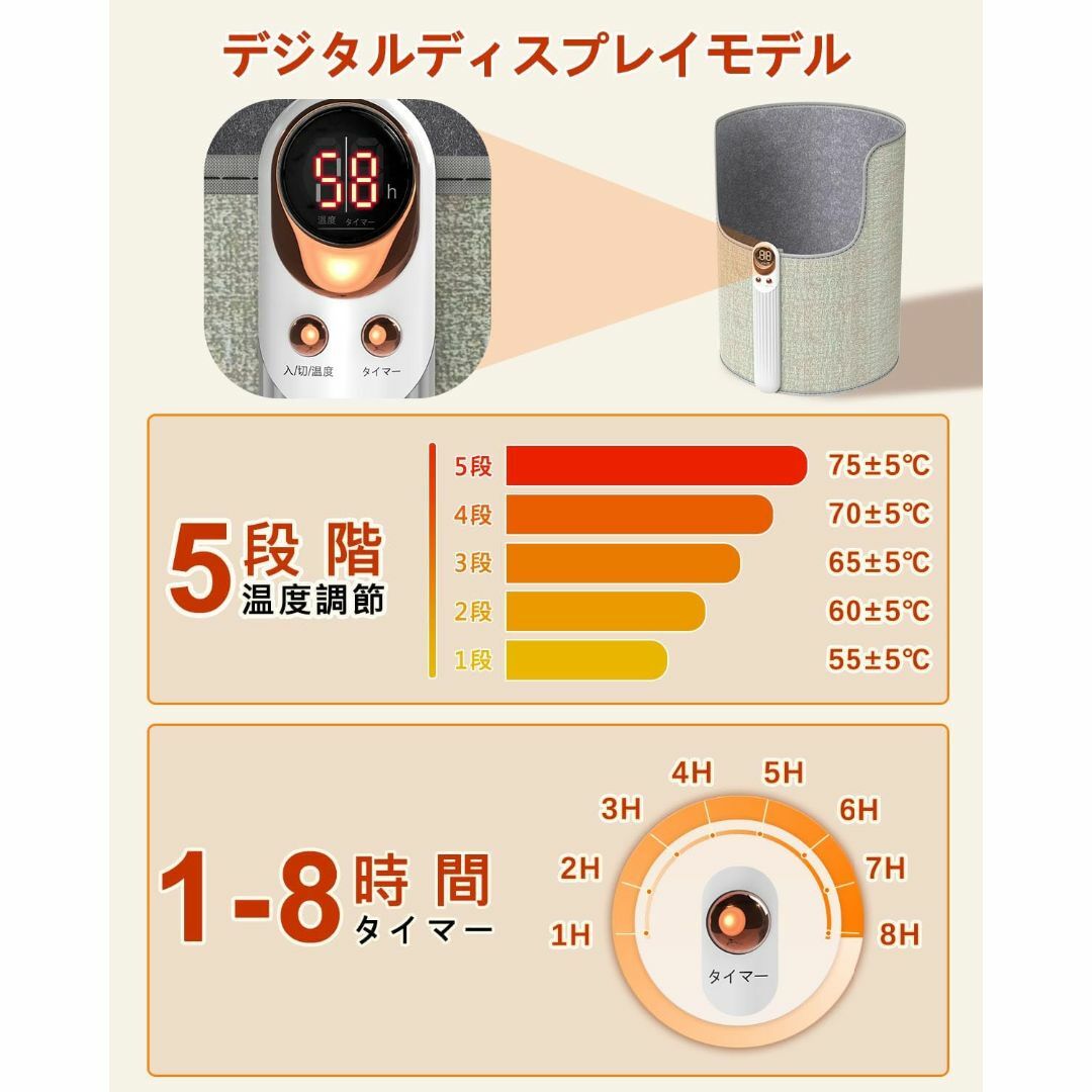 パネルヒーター 電気ヒーター 冷え対策 速暖 オフィス 毛布付き スマホ/家電/カメラの冷暖房/空調(電気ヒーター)の商品写真