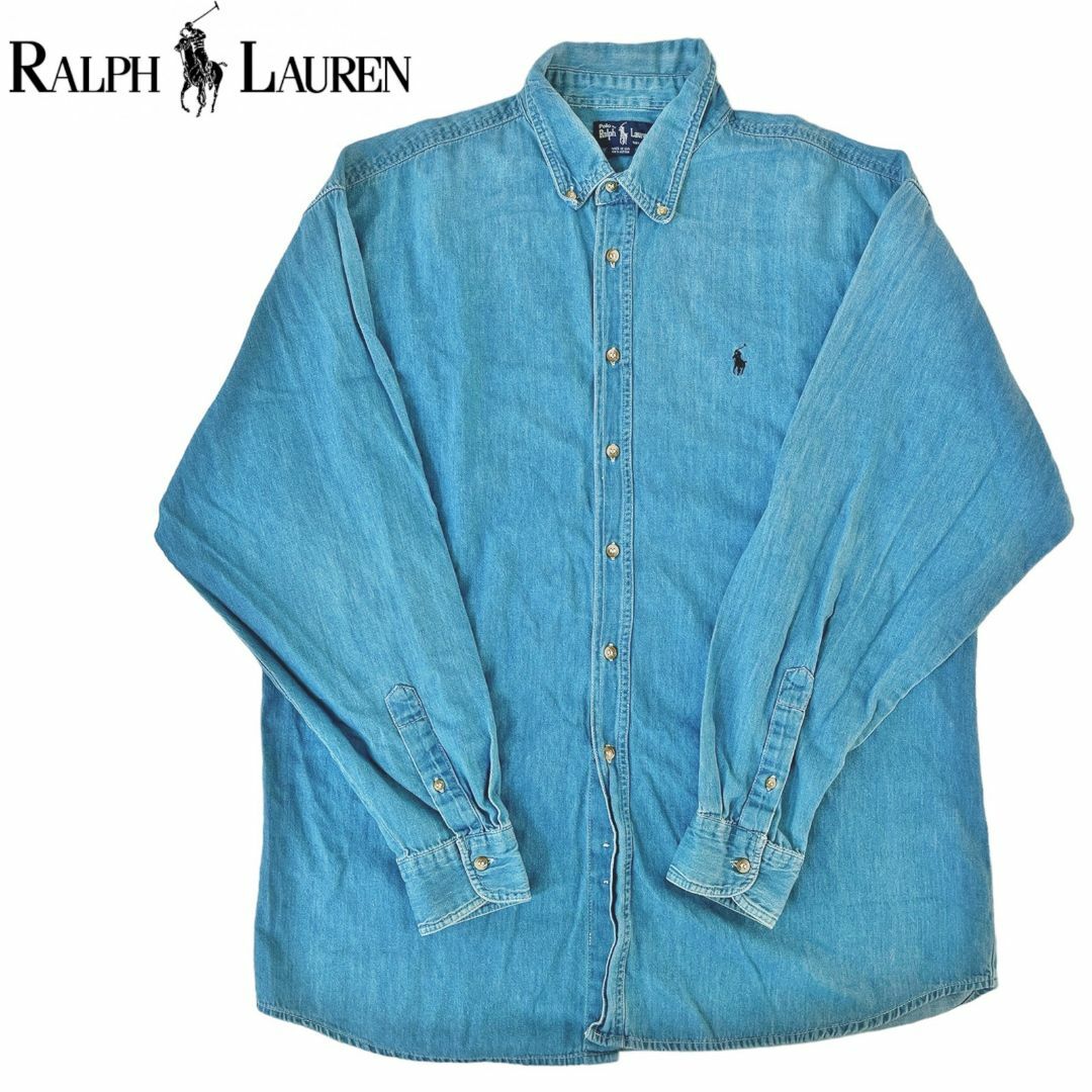 POLO RALPH LAUREN(ポロラルフローレン)の【Polo by RalphLauren】シャンブレーシャツ/L★ラルフローレン メンズのトップス(シャツ)の商品写真