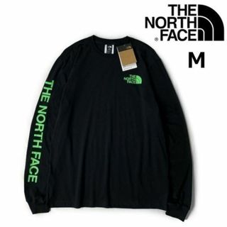 ザノースフェイス(THE NORTH FACE)のノースフェイス 長袖 Tシャツ US限定  袖ロゴ (M)黒 180902(Tシャツ/カットソー(七分/長袖))