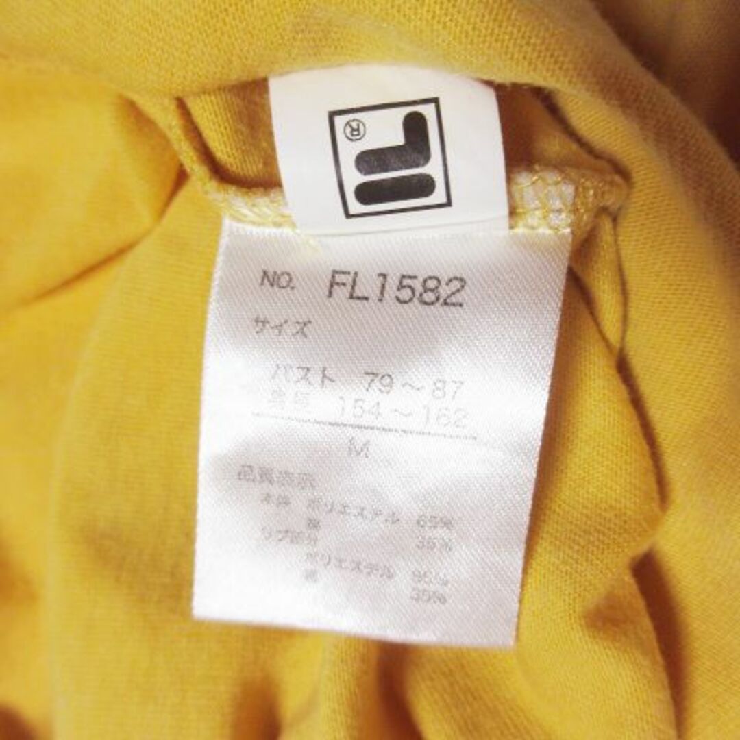 FILA(フィラ)のフィラ 半袖Tシャツ ショート丈 プリント ロゴ M 黄 220929AO6A レディースのトップス(Tシャツ(半袖/袖なし))の商品写真