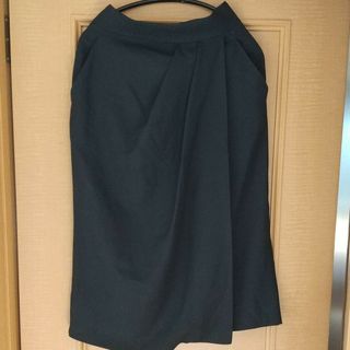 マックスマーラ(Max Mara)の【美品】Max Mara マックスマーラ ウールドレープ膝丈スカート 42(ひざ丈スカート)